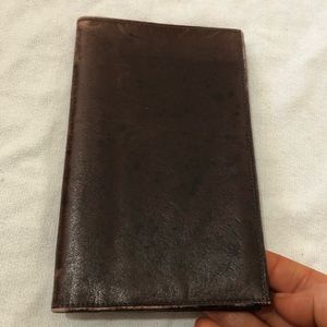Fine Calfskin Boho  dark brown wallet